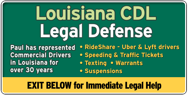 Louisiana CDL Lawyer Speeding & Traffic Tickets | Paul Massa - Commercial Driver